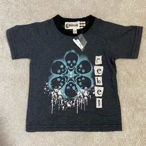 Childish Rebel skull short sleeve T-shirt size 12 to 18 months